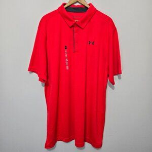 NWOT Under Armour Mens UA Tech Polo Shirt Size 2XLT Casual Golf Loose Fit Preppy